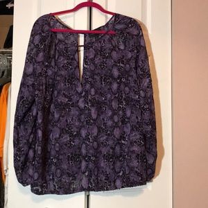 Purple Animal Print Blouse